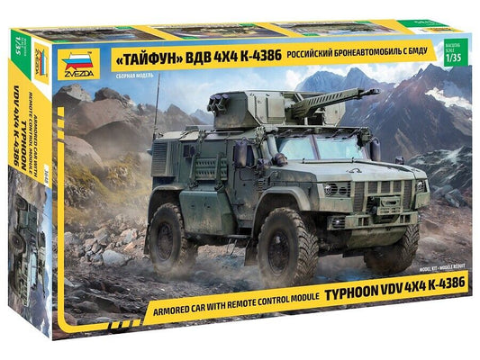 Zvezda - K-4386 TYPHOON RUSSIAN ARMOURED 4x4 CAR WITH REMOTE CONTROL MOD KIT 1:35 - Cod. Z3648