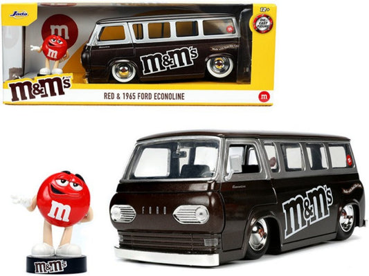 Jada Toys - FORD ECONOLINE WITH RED FIGURE "M&M'S" 1965 BROWN 1:24 - Cod. JADA253255065