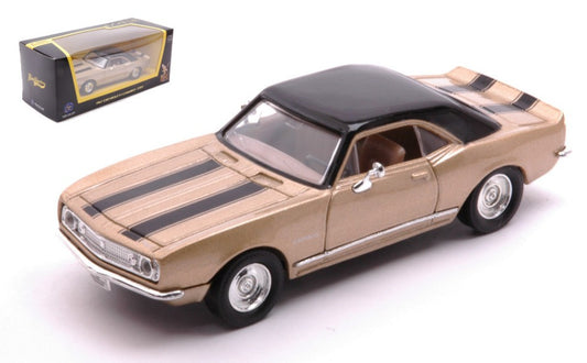 Lucky Die Cast - CHEVROLET CAMARO Z-28 1967 GOLD WITH BLACK STRIPES 1:43 - Cod. LDC94216GD