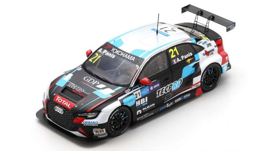 Spark Model - AUDI RS 3 N.21 9th RACE 2 WTCR MACAU GUIA RACE 2018 AURELIEN PANIS 1:43 - Cod. SA204
