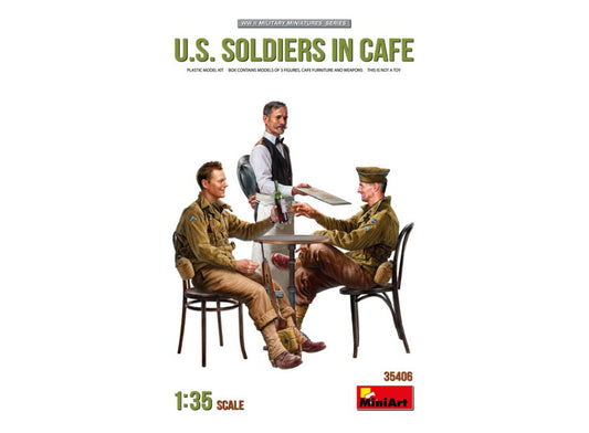 Miniart - U.S. SOLDIERS IN CAFE' KIT 1:35 - Cod. MIN35406