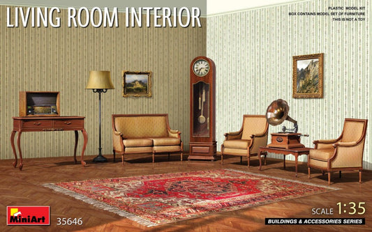 Miniart - LIVING ROOM INTERIOR KIT 1:35 - Cod. MIN35646