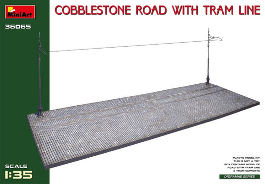 Miniart - COBBLESTONE ROAD W/TRAM LINE KIT 1:35 - Cod. MIN36065
