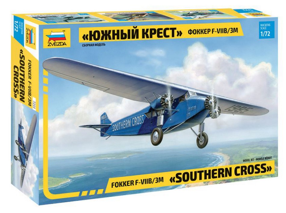 Zvezda - FOKKER F-VII TRIMOTOR (RR) KIT 1:72 - Cod. Z7233