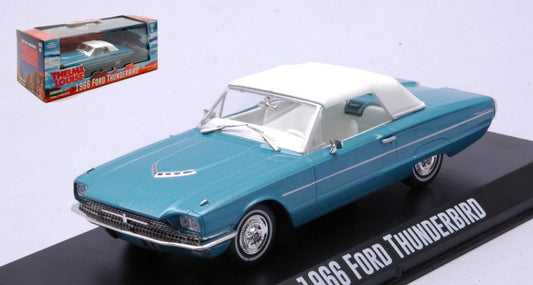 Greenlight - FORD THUNDERBIRD (TOP-UP) "THELMA & LOUISE 1991" 1966 BLUE/WHITE 1:43 - Cod. GREEN86619
