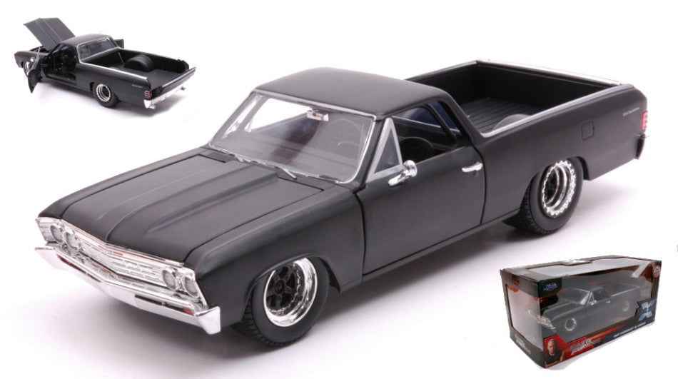 Jada Toys - CHEVROLET EL CAMINO (F10) "FAST & FURIOUS" 1967 MATT BLACK 1:24 - Cod. JADA34413
