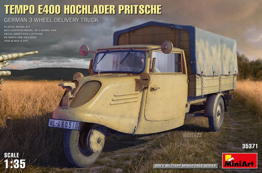 Miniart - TEMPO E400 HOCLADER PRITSCHE GERMAN 3 KIT 1:35 - Cod. MIN35371