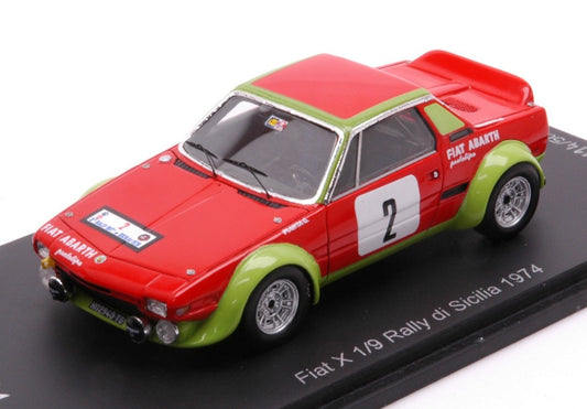 Spark Model - FIAT X 1/9 N.2 RALLY DI SICILIA 1974 G.PIANTA-B.SCABINI 1:43 - Cod. SI012