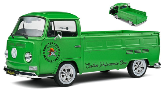 Solido - VW T2 PICK UP ROOSTER SPEED MOTORCYCLE CUSTOM 1968 GREEN 1:18 - Cod. SL1809401