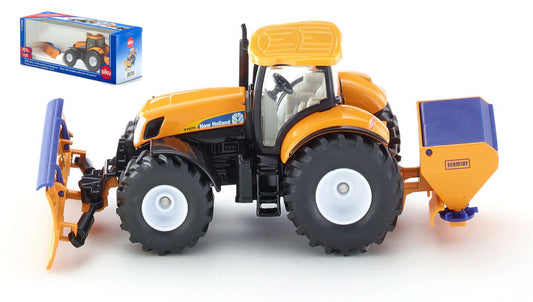 Siku - TRATTORE NEW HOLLAND C/PALA NEVE E SPARGISALE 1:50 - Cod. SK2940