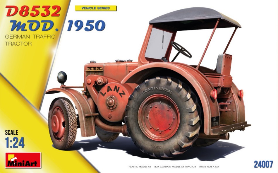 Miniart - GERMAN TRAFFIC TRACTOR D8532 MOD.1950 KIT 1:24 - Cod. MIN24007