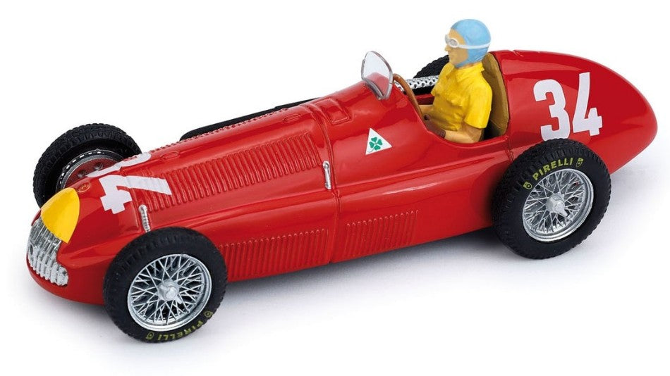 Brumm - ALFA ROMEO JUAN MANUEL FANGIO 1950 N.34 WINNER MONACO GP C/PILOTA 1:43 - Cod. BM0036CH