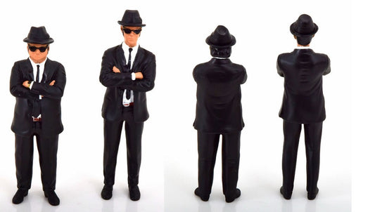 Kk Scale - FIGURINE SET WITH 2 FIGURINES JAKE AND ELWOOD 1:18 - Cod. KKFIG009