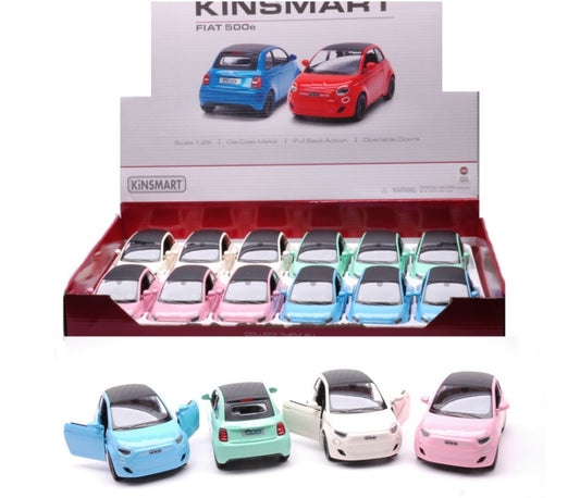 Kinsmart - FIAT 500e PASTEL COLOR ASS. cm 12 (5440DY) 1:28 - Cod. KT17172