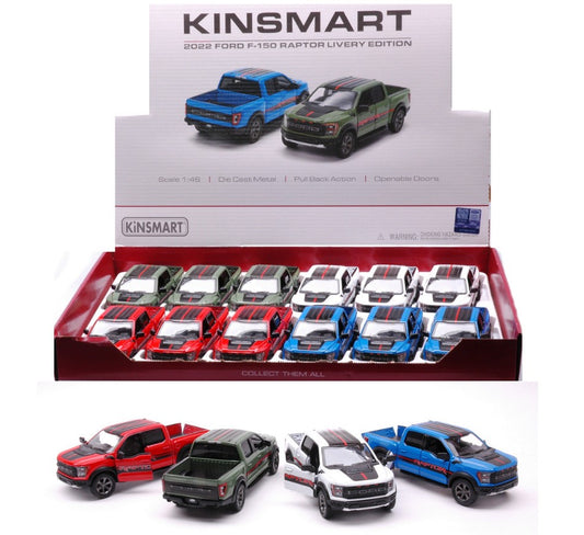 Kinsmart - FORD F-150 RAPTOR LIVERY EDITION COL.ASS. cm 12 1:46 - Cod. KT89683