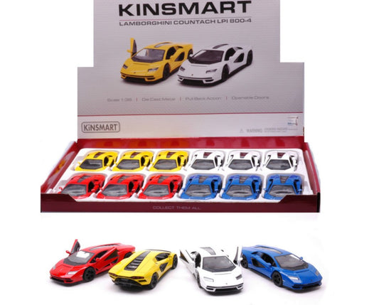Kinsmart - LAMBORGHINI COUNTACH COL.ASS. cm 12 1:38 - Cod. KT89914