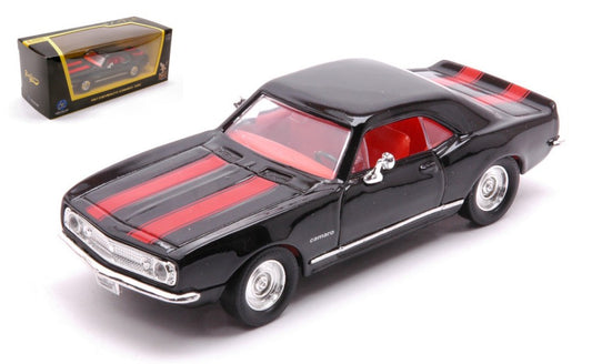 Lucky Die Cast - CHEVROLET CAMARO Z-28 1967 BLACK W/RED STRIPES 1:43 - Cod. LDC94216BK