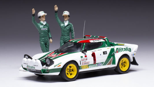 Ixo Model - LANCIA STRATOS HF N.1 WINN.RALLY MONTE C.1977 W/FIG.MUNARI/MAIGA 1:43 - Cod. SPRM001-77