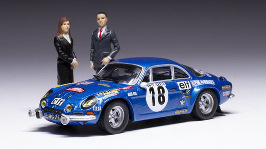 Ixo Model - ALPINE REN.1800 S N.18 WINN.RALLY MONTE C.1973 W/FIG.ANDRUET/PETIT 1:43 - Cod. SPRM001-73