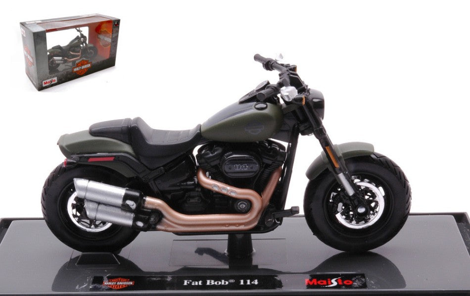 Maisto - HARLEY DAVIDSON FAT BOB 114 OLIVE MATT 1:18 - Cod. MI21854