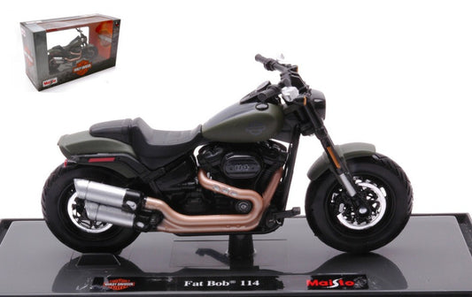 Maisto - HARLEY DAVIDSON FAT BOB 114 OLIVE MATT 1:18 - Cod. MI21854