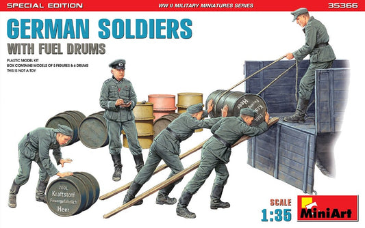 Miniart - GERMAN SOLDIERS W/FUEL DRUMS SPECIAL EDITION KIT 1:35 - Cod. MIN35366