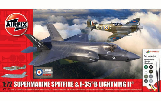 Airfix - THEN AND NOW SPITFIRE Mk Vc & F-35B LIGHTNING II KIT 1:72 - Cod. A50190