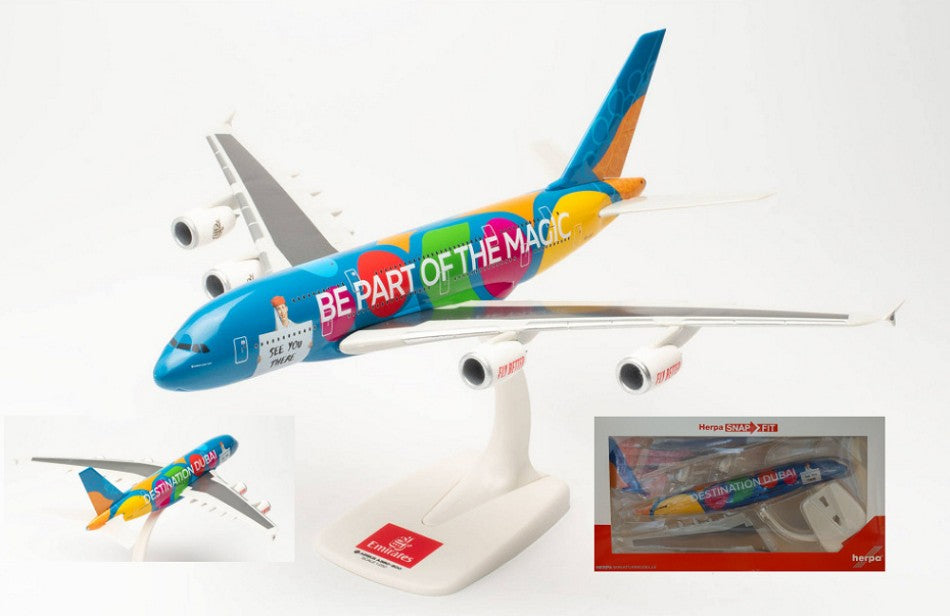 Herpa - AIRBUS A380 EMIRATES "DESTINATION DUBAI" 1:250 - Cod. HP613842