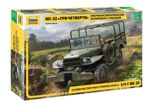 Zvezda - WC - 52 US WWII MILITARY MULTIPURPOSE 3/4 t VEHICLE KIT 1:35 - Cod. Z3664