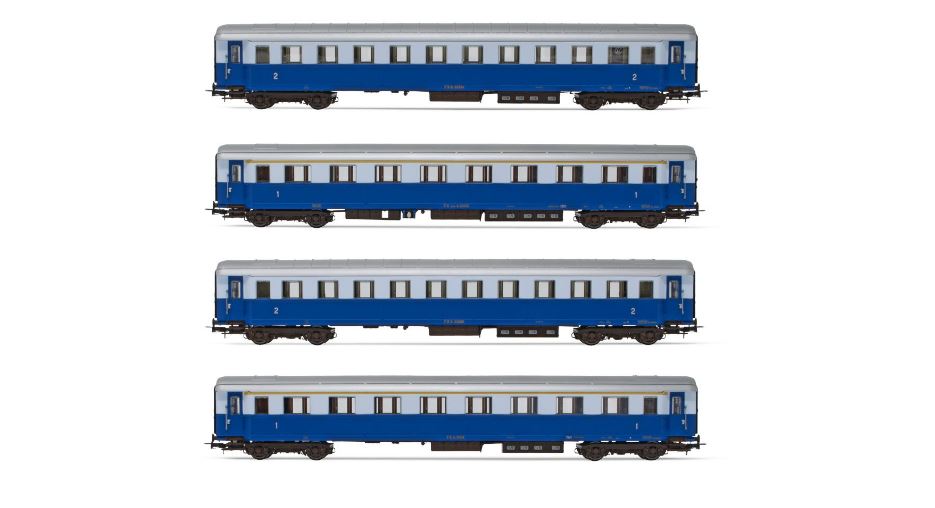 Rivarossi - FS 4-UNITS TRENO AZZURRO EPOCA IIIb 1:87 - Cod. HR4324
