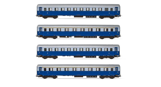 Rivarossi - FS 4-UNITS TRENO AZZURRO EPOCA IIIb 1:87 - Cod. HR4324