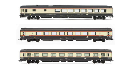 Rivarossi - FS 3-UNITS PETRUZZELLI MILANO-BARI C BANDIERA LIVERY EPOCA V 1:87 - Cod. HR4358