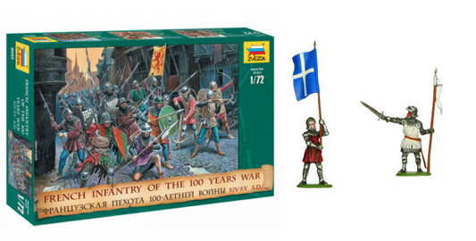 Zvezda - FRENCH INFANTRY 100 YEARS WAR KIT 1:72 - Cod. Z8053
