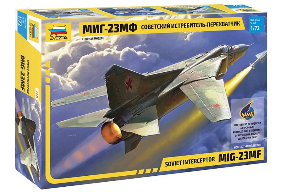 Zvezda - MIG-23MF "FLOGGER" SOVIET INTERCEPTOR KIT 1:72 - Cod. Z7225