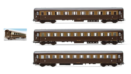 Rivarossi - FS 3-UNITS TYPE 1946 CASTANO ISABELLA 1 1st AND 2 3rd CLASS EP.III 1:87 - Cod. HR4326