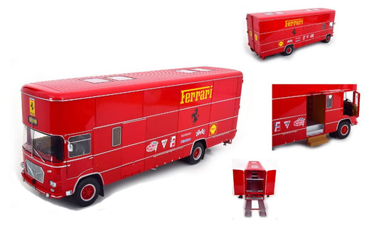 Cmr Classic Model Replicars - FIAT OM 150 ROLFO FERRARI RACE TRANSPORTER 1967 RED 1:18 - Cod. CMR176