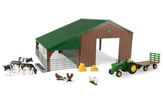 Britains - FARM BUILDING SET WITH JOHN DEERE TRACTOR 1:32 - Cod. LC47024