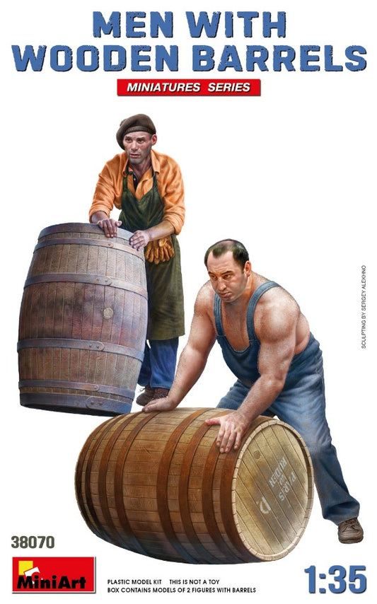 Miniart - MEN WITH WOODEN BARRELS KIT 1:35 - Cod. MIN38070