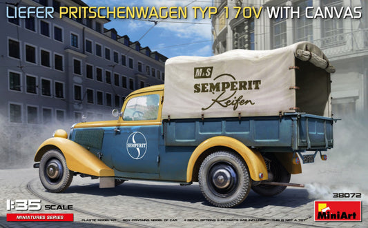 Miniart - LIEFER PRITSCHENWAGEN TYP 170V WITH CANVAS KIT 1:35 - Cod. MIN38072