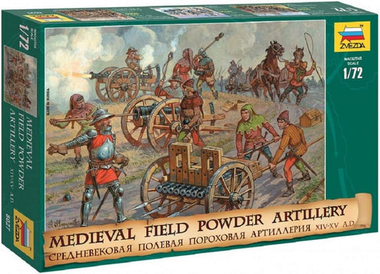 Zvezda - MEDIEVAL FIELD POWDER ARTILLERY KIT 1:72 - Cod. Z8027