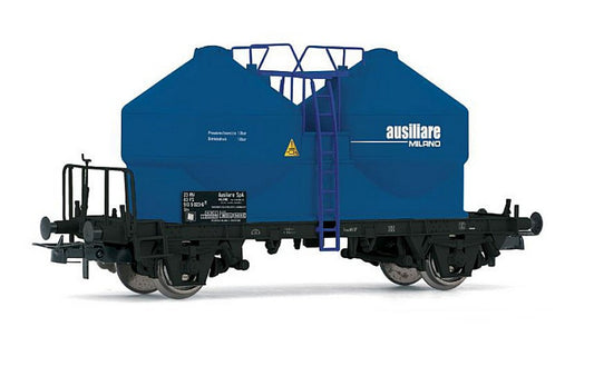 Rivarossi - FS 2-AXLE SILO WAGON 2 DOMES AUSILIARE BLUE LIVERY EP.IV 1:87 - Cod. HR6573