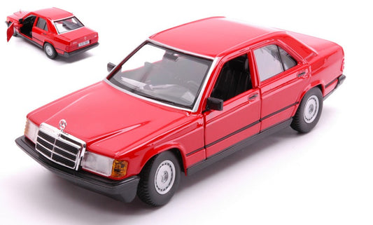 Burago - MERCEDES 190E 1987 RED 1:24 - Cod. BU21103R