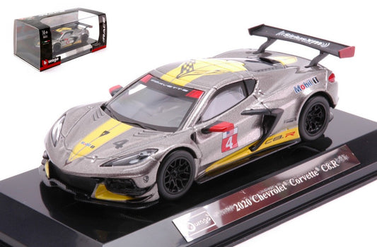 Burago - CHEVROLET CORVETTE C8R N.4 2020 GREY 1:43 - Cod. BU38312