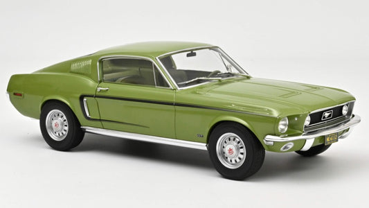 Norev - FORD MUSTANG FASTBACK GT 1968 LIGHT GREEN METALLIC 1:12 - Cod. NV122704