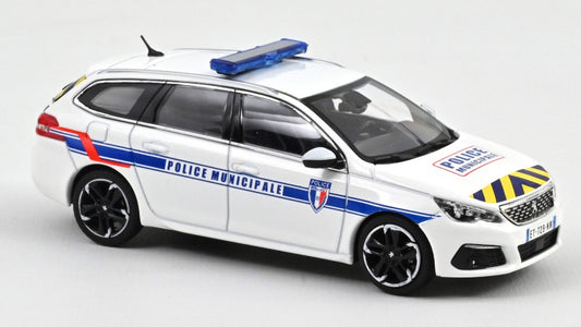 Norev - PEUGEOT 308 SW 2018 POLICE MUNICIPALE BLUE & YELLOW STRIPING 1:43 - Cod. NV473944