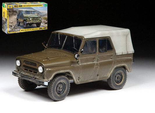 Zvezda - UAZ 469 SOVIET MILITARY OFF-ROAD VEHICLE KIT 1:35 - Cod. Z3629