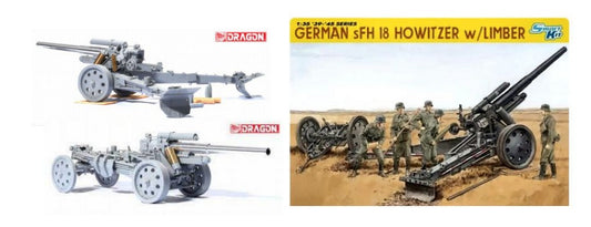 Dragon - GERMAN s.FH.18 HOWITZER W/LIMBER KIT 1:35 - Cod. D6392