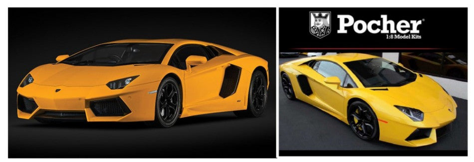 Pocher - LAMBORGHINI AVENTADOR ORION YELLOW KIT 1:8 - Cod. HK119