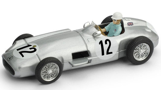 Brumm - MERCEDES W196 WINNER GR.BRITAIN GP 1955 STIRLING MOSS W/PILOTE 1:43 - Cod. BM0072CCH