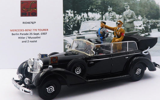 Rio - MERCEDES 770 BERLIN PARADE SEPT.1937 HITLER-MUSSOLINI AND 2 NAZIST 1:43 - Cod. RI4676P